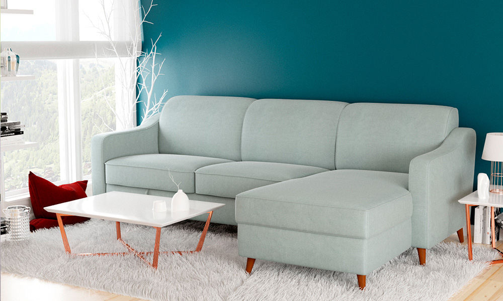 Chaise longue reversível com cama ZOLA sofa perfeito-Chaise longue reversível com cama ZOLA