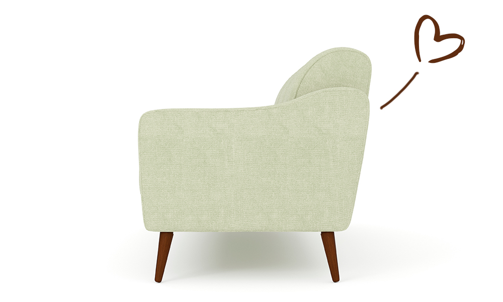 Detalhe pés de madeira do sofá ZOLA Conforama sofa perfeito