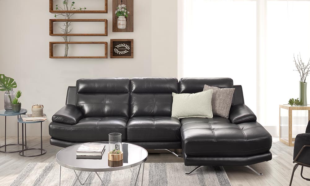 A chaise longue HAWAI vai encher a sua sala de elegância graças à sua pele, um material natural, flexível, quente e muito fácil de limpar que sofá comprar