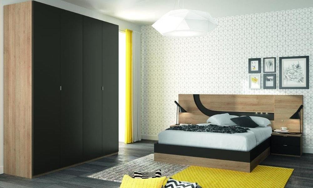 As camas de casal da gama BERLIN com painel de partículas e revestimento de melamina além da opção para LEDs na cabeceira são o ponto de encontro entre o estilo e o conforto para os quartos a preto e branco. Quarto a preto e branco